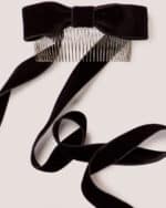 Velvet Bow Hair Comb - Image 2